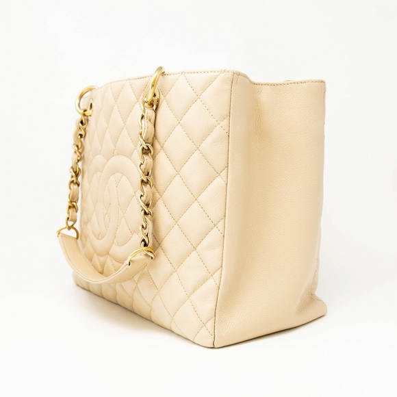 Chanel Caviar GST Grand Shopping Tote Bag Beige - Picture 4 of 14